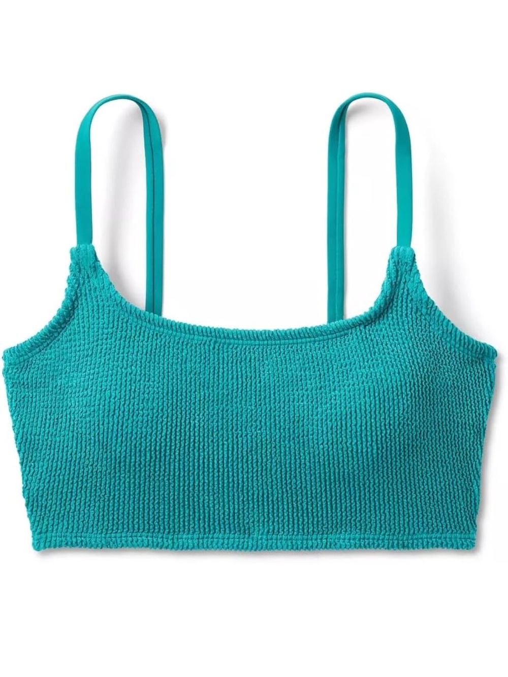 Pucker Texture Turquoise Bikini Top - Medium NWOT - Picture 2 of 3